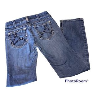 Ariat Womens Jeans Size 28R Blue Denim Medium Wash Straight Leg Low Rise Pockets